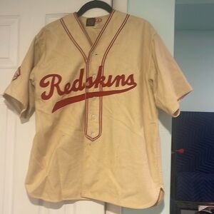 Vtg antique Redskins Wool Baseball Men's Jersey Uniform Sz 40 (M/L) union made